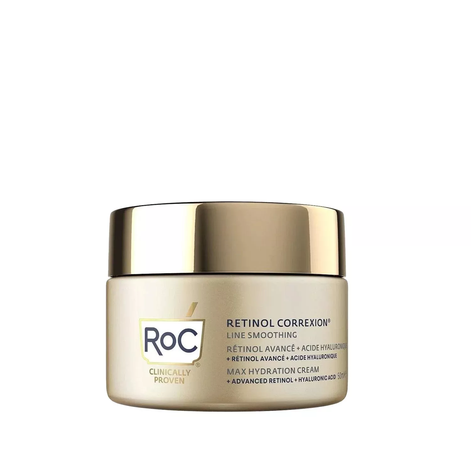 RoC Retinol Correxion Line Smoothing Anti-Aging Moisturizer Cream - Reduces Fine Lines & Wrinkles, Maximum Hydration - 1.69 fl oz