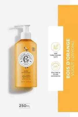 Roger Bois D'Orange Natural Body Lotion with Orange Extract & Shea Butter - Moisturizing, Nourishing, 8.45 fl oz