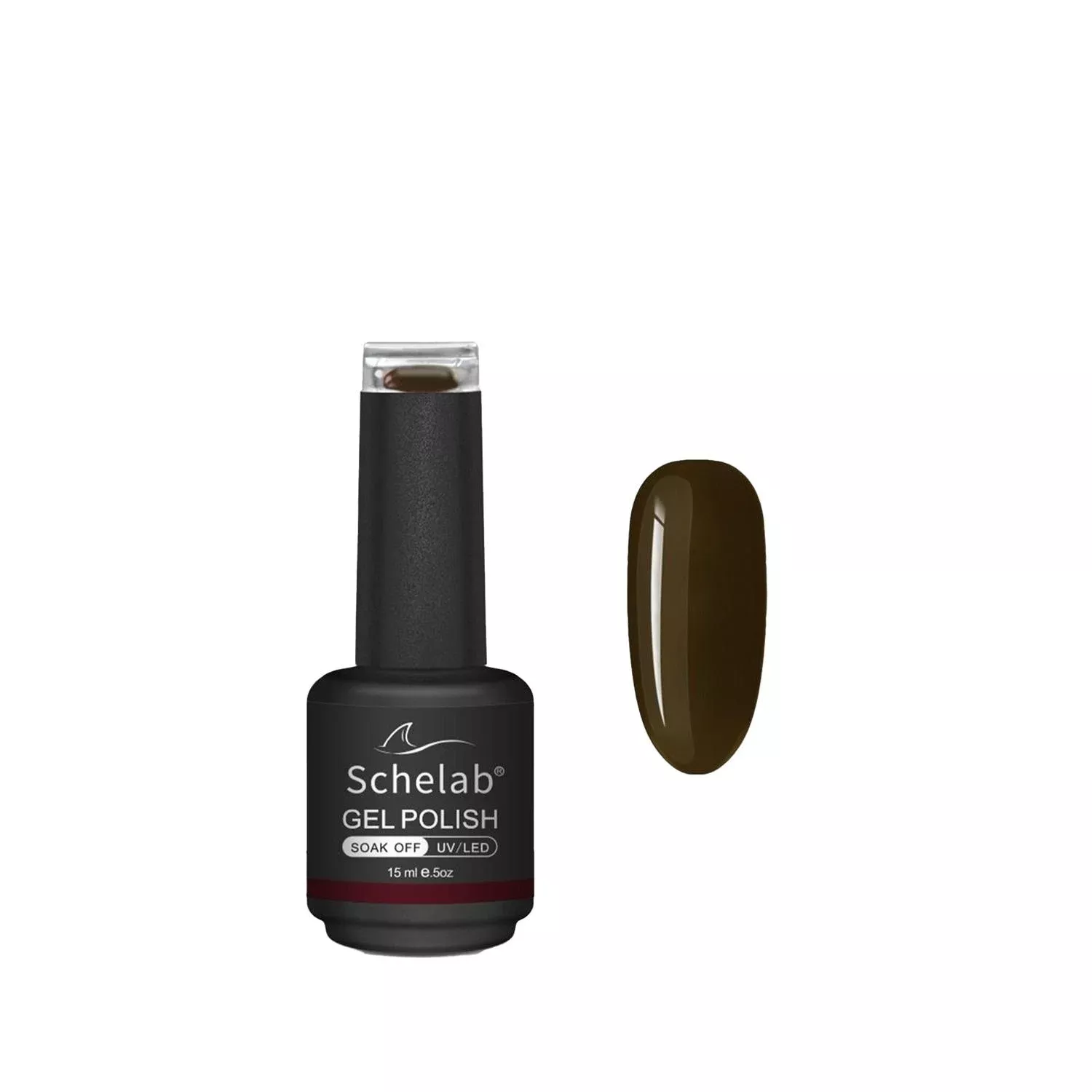 Schelab One Step Gel Nail Polish 15ml - Olive, Long-Lasting Gel Polish for Salon-Quality Manicures