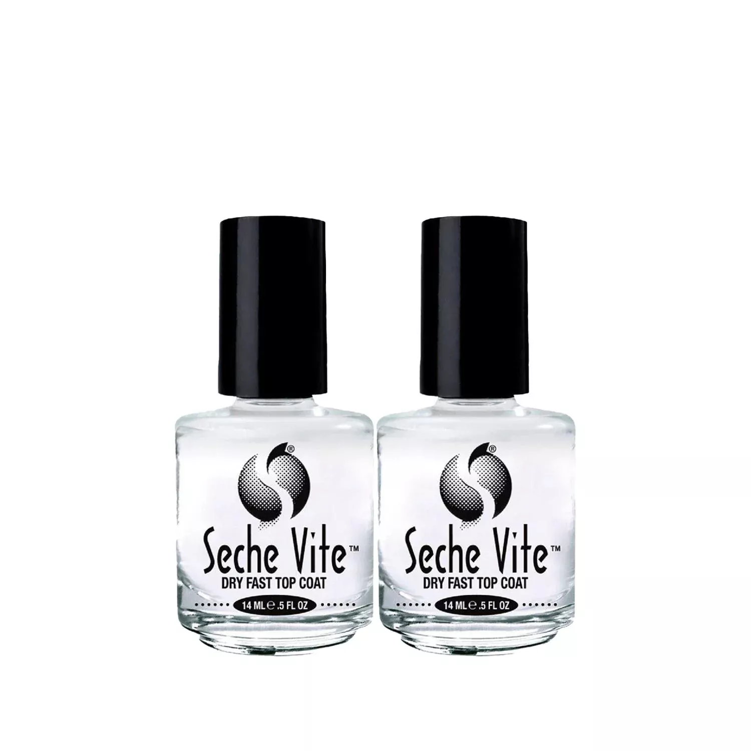 Seche Vite Nail Dryer - Fast Drying Nail Polish Dryer for Quick Nail Care - 14ml x 2