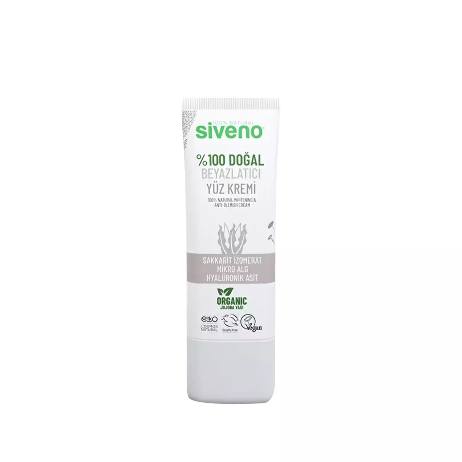 Siveno Natural Whitening Face Cream - 100% Natural Ingredients, Brightens Skin Tone, 30ml