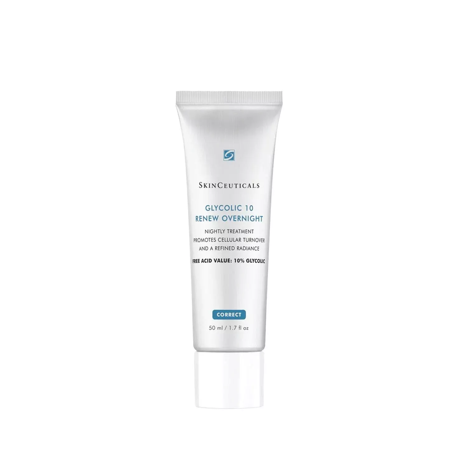 Skinceuticals Glycolic 10 Renew Overnight Cream - Anti-aging Night Care with 10% Glycolic Acid, Smoothes Fine Lines & Improves Skin Texture
