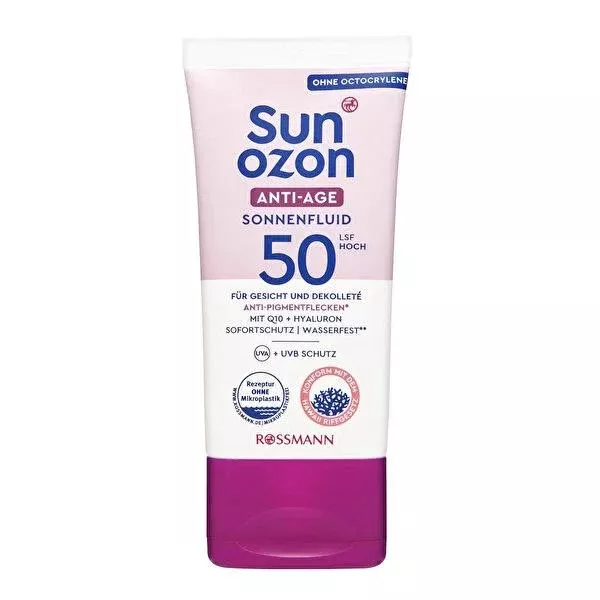 Sunozon Anti-Aging Sunscreen Face Cream with SPF 50 - Moisturizing, Water-Resistant Formula