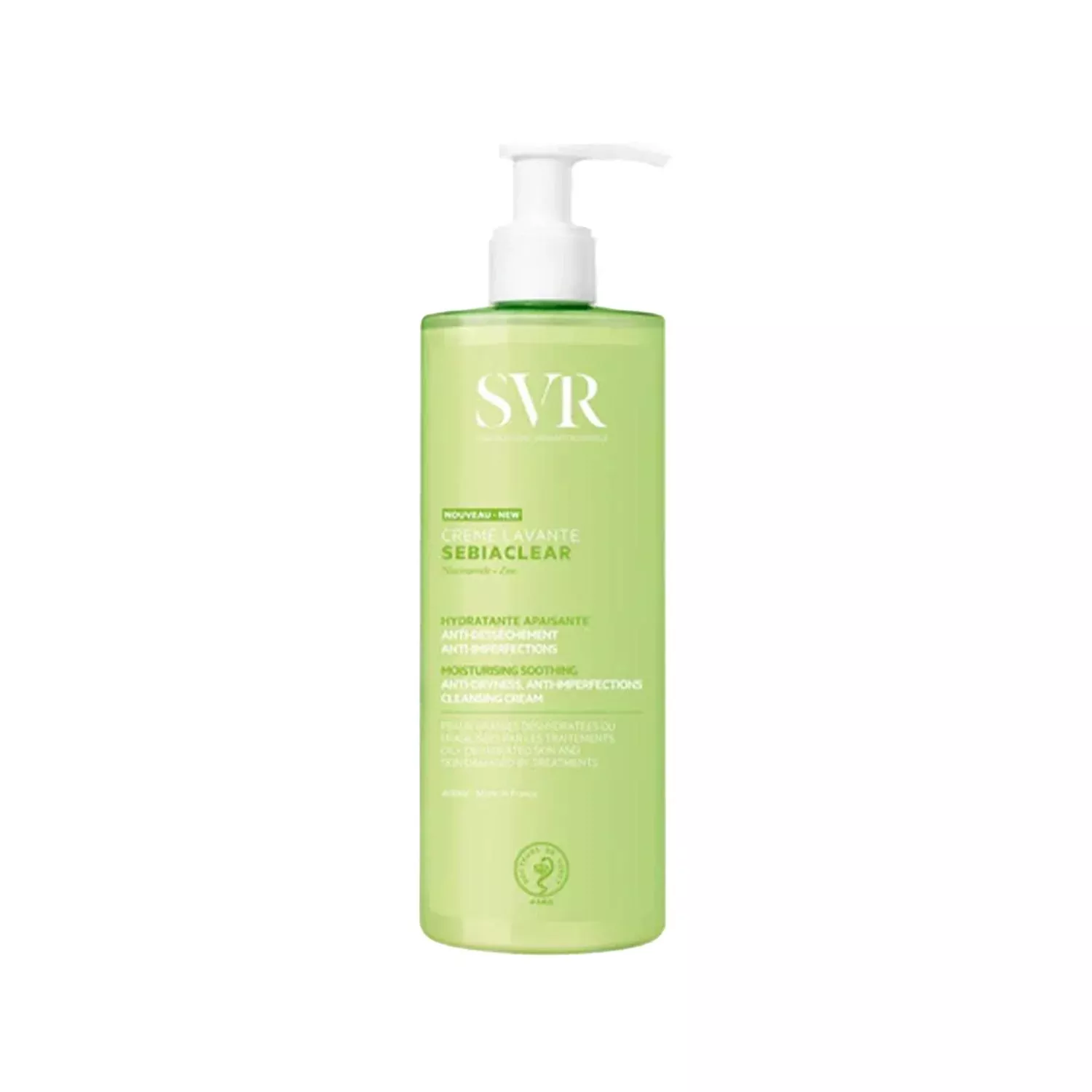 SVR Sebiaclear Gentle Facial Cleanser for Sensitive, Oily, Acne-Prone Skin | Cleanses Impurities, Controls Oil (13.53 fl oz)