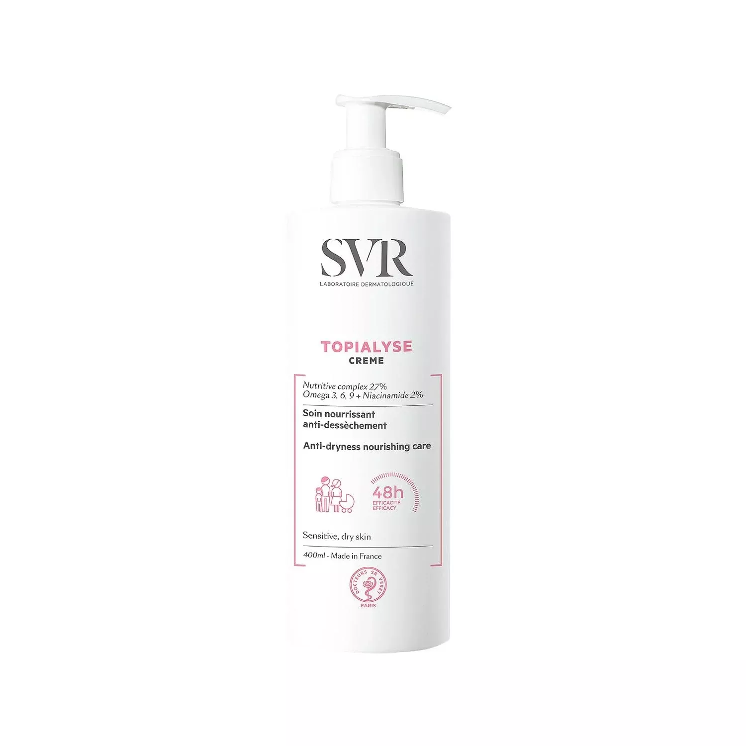 SVR Topialyse Moisturizing Cream - 400ml Hydrating Skincare for Dry Skin