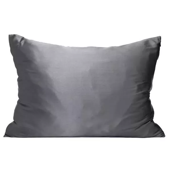Taie d'oreiller en satin - Charcoal