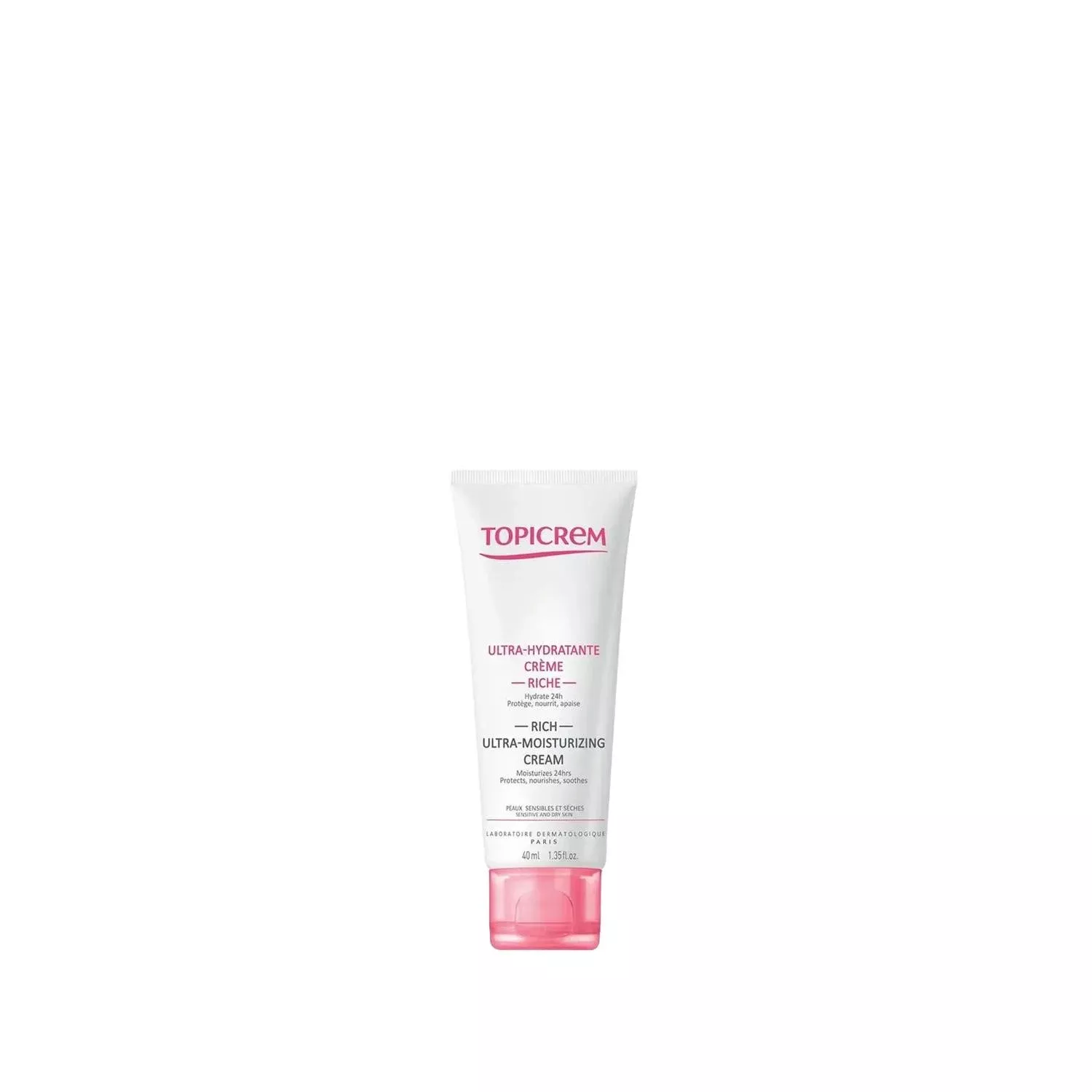 Topicrem Hydra+ Rich Moisturizing Radiance Cream - 40ml - Hydrating Skincare for Dry, Sensitive Skin