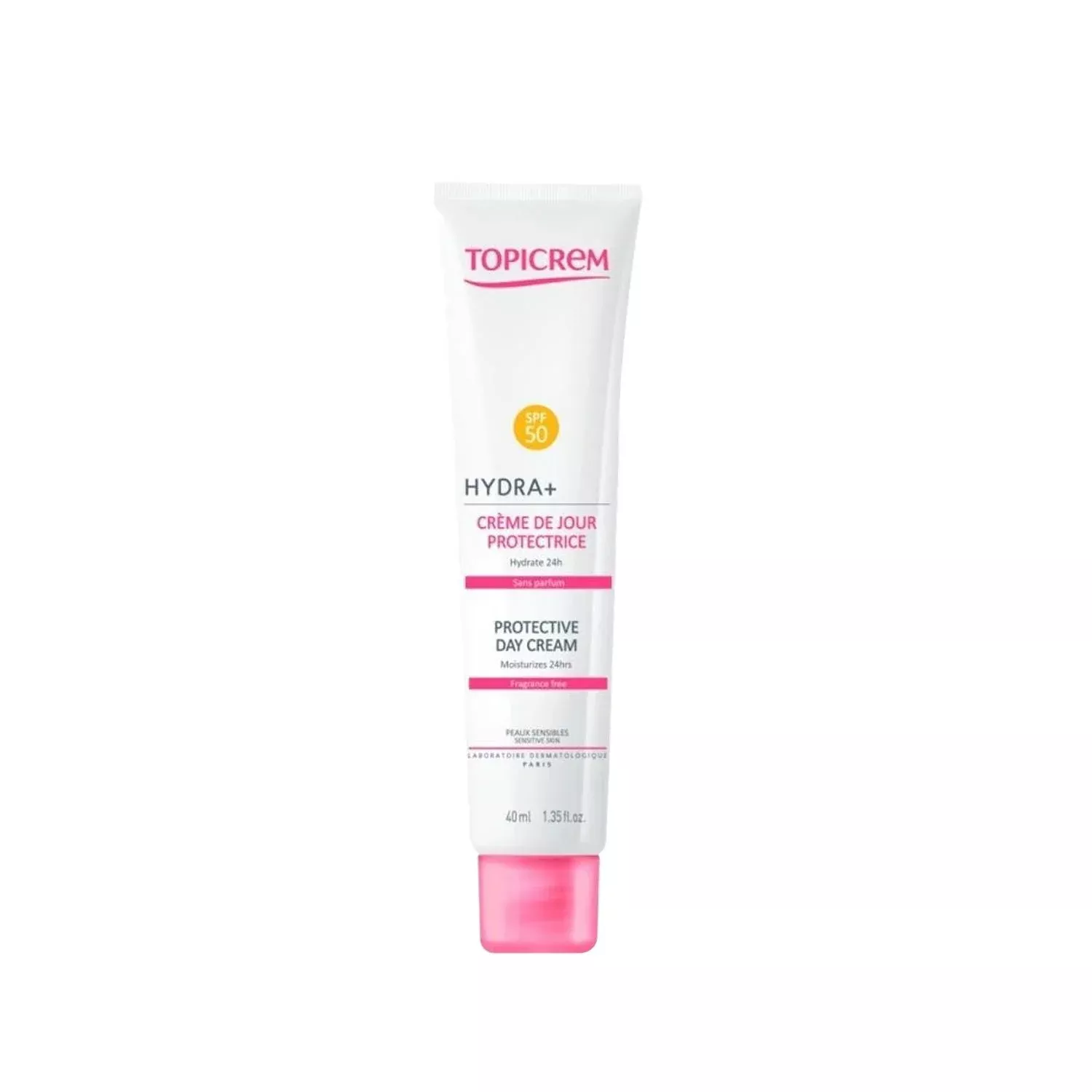 Topicrem Hydra+ SPF50 Day Cream: Hydrating Facial Moisturizer & Daily Sunscreen - Ultimate Skin Protection