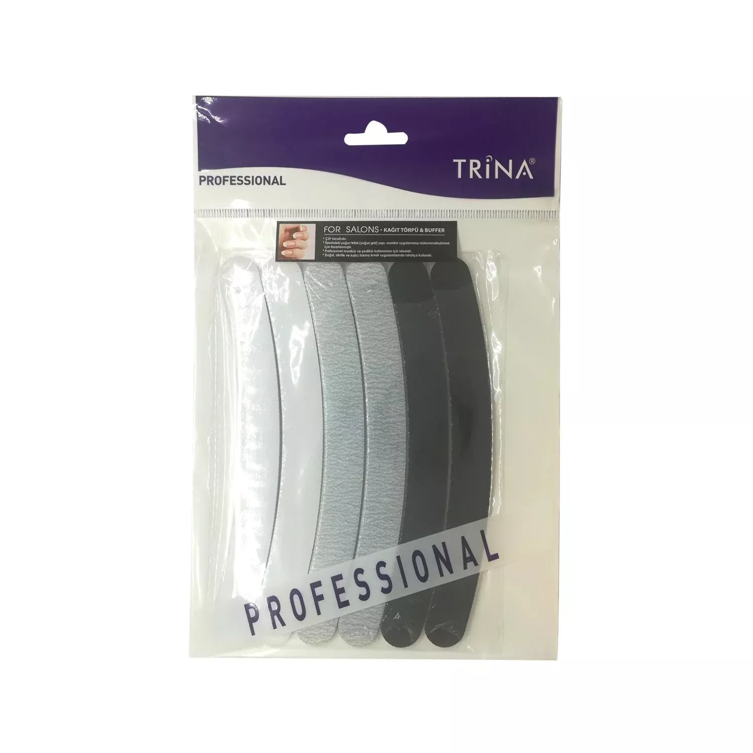 Trina 6-Piece Paper Buffer Nail Care Tool for DIY Nail Polishing