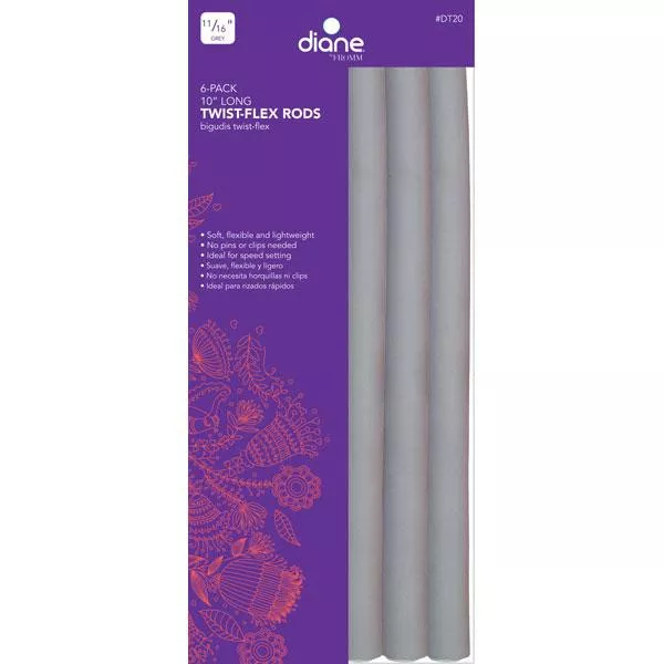 Twist-flex rods 11/16" Grey 6/pack