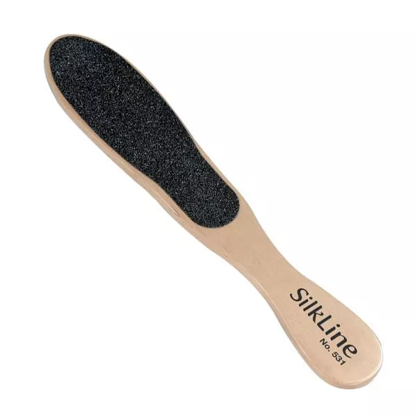 Two-sided foot file with oak wood handle