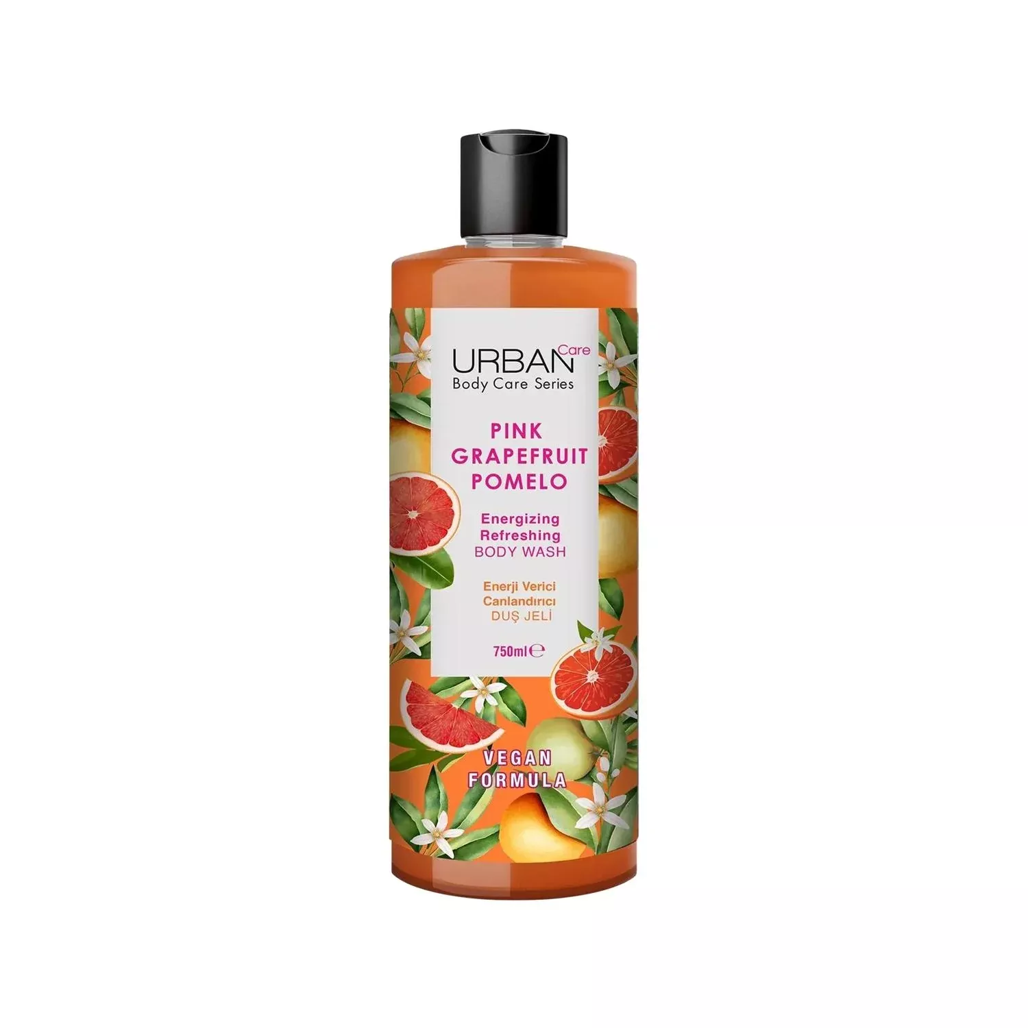 URBAN Care Body Series Pink Grapefruit Shower Gel 750ml - Refreshing Body Cleanser