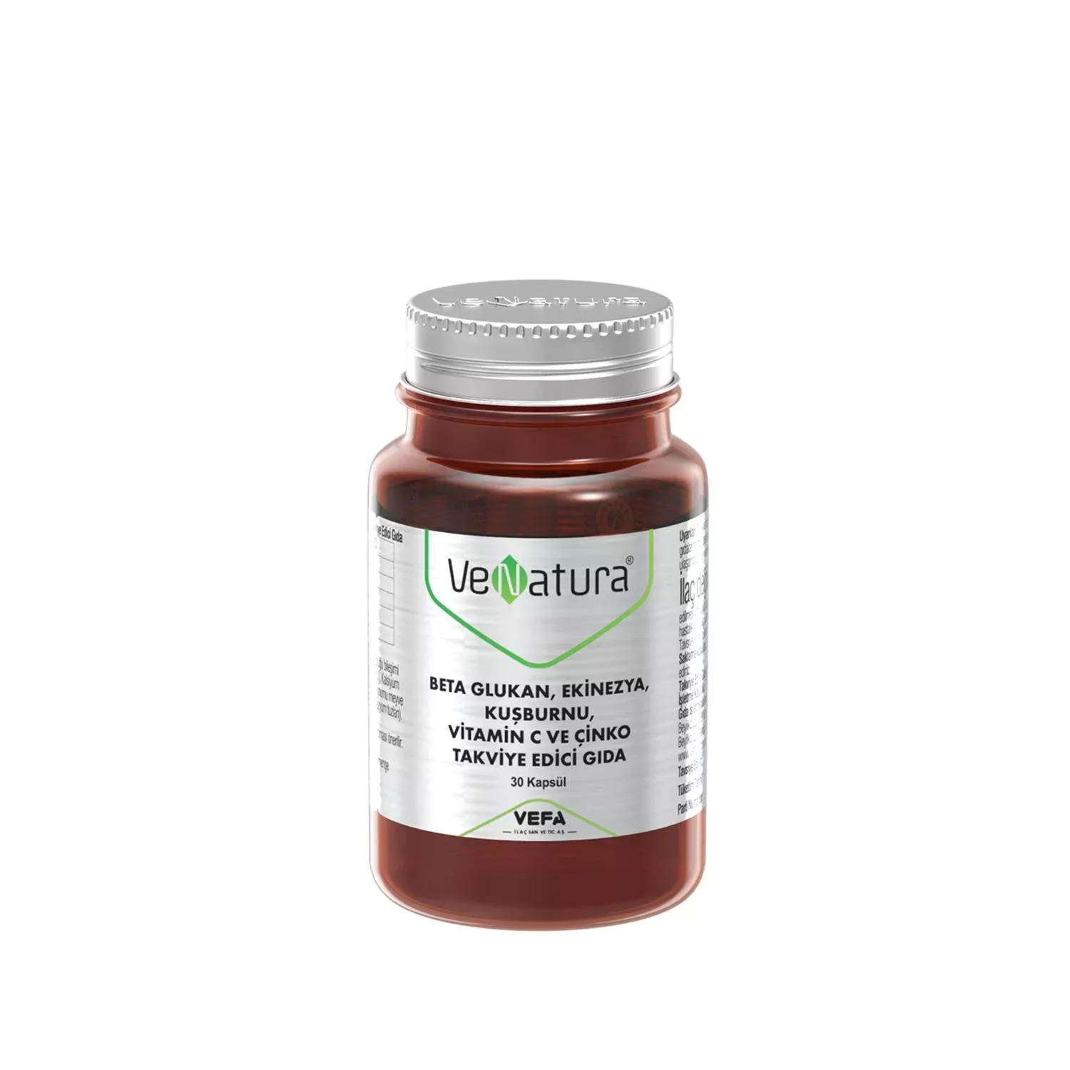 VeNatura Dietary Supplement - Immune Health Support with Beta Glucan, Echinacea, Rosehip, Vitamin C, and Zinc