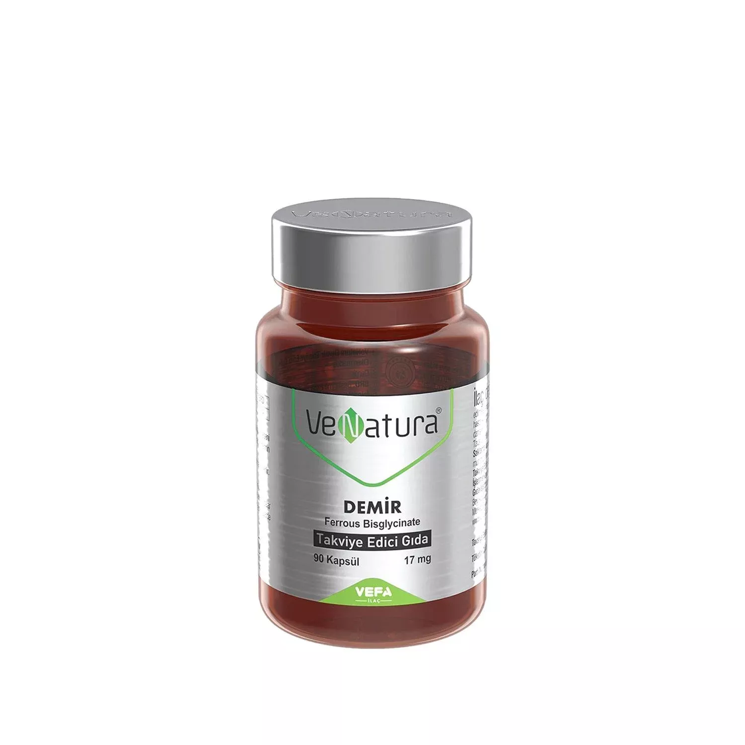 VeNatura Iron Supplement - 90 Capsules for Iron Deficiency Support & Health Nutrition