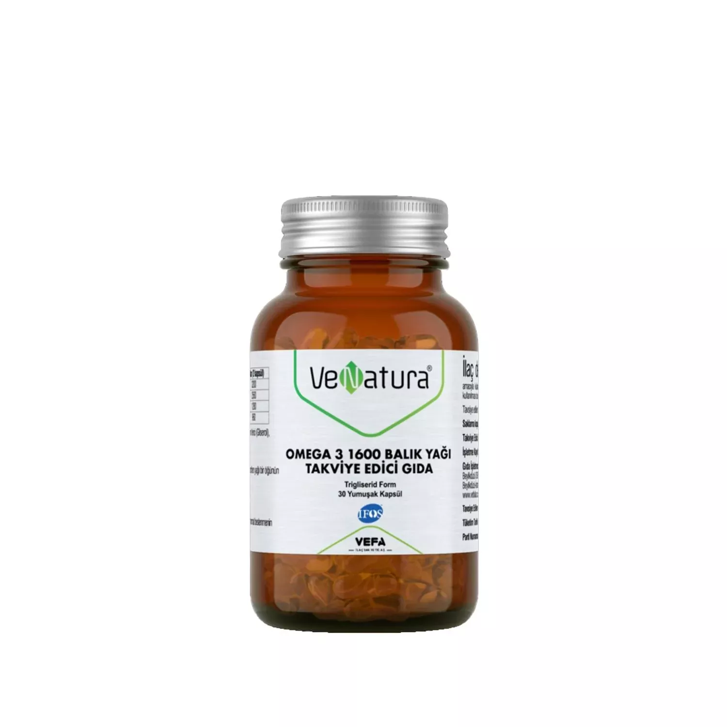 VeNatura Omega 3 1600 Fish Oil Softgels - 30 Capsules