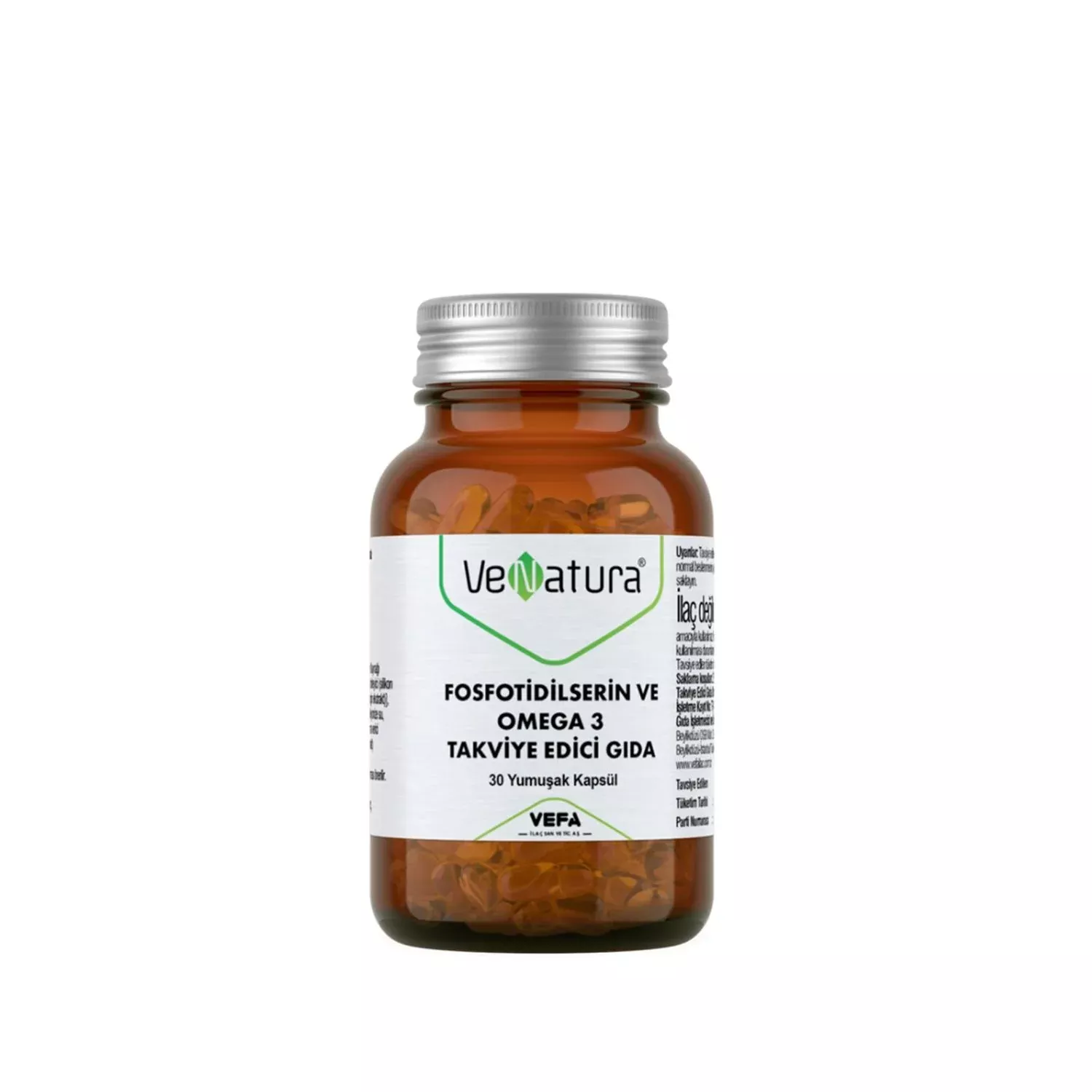 VeNatura Phosphatidylserine & Omega-3 Dietary Supplement for Brain Health Support - 30 Soft Capsules
