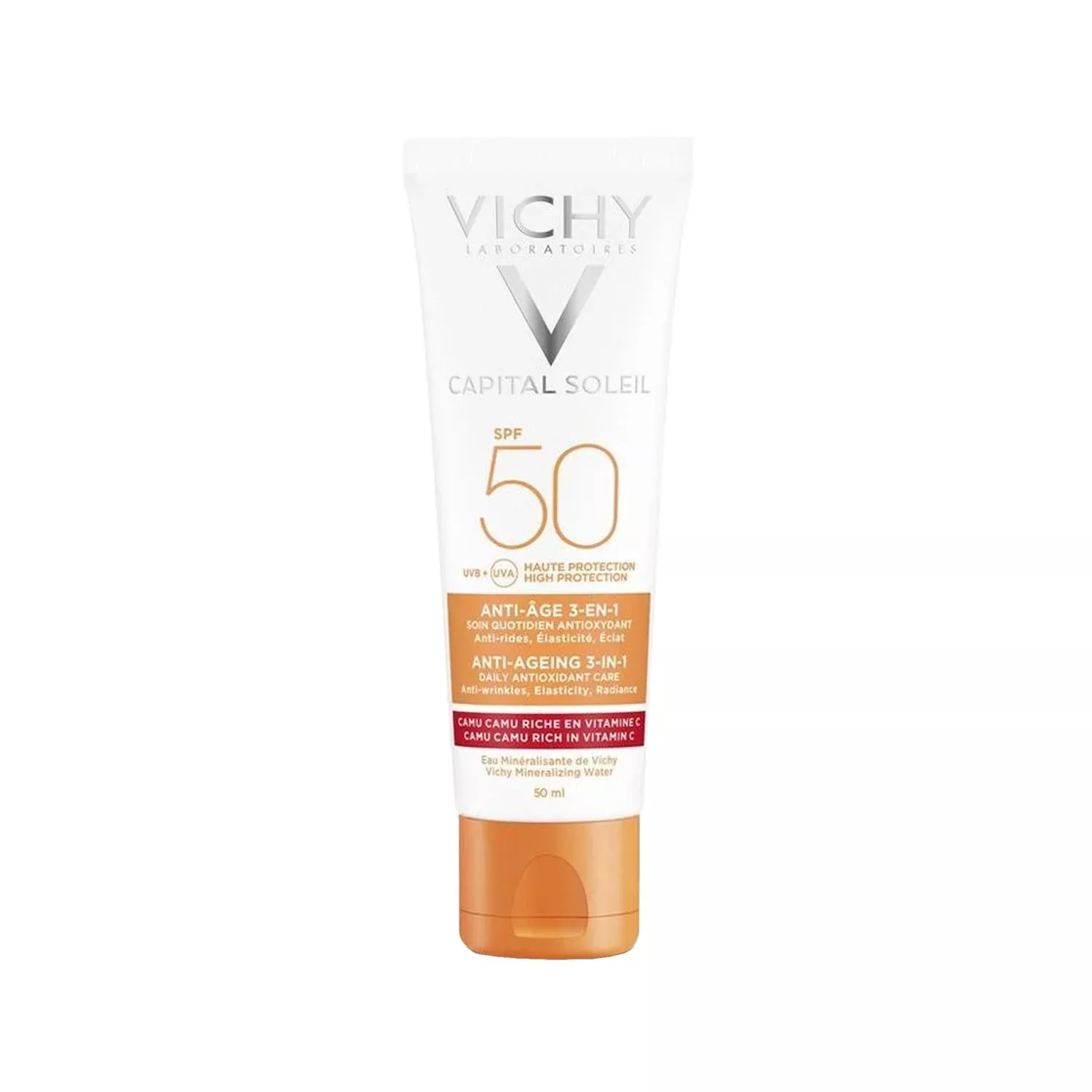 Vichy Capital Soleil SPF 50 Anti-Aging Face Sunscreen - 1.69 fl oz, High Protection for Aging Skin