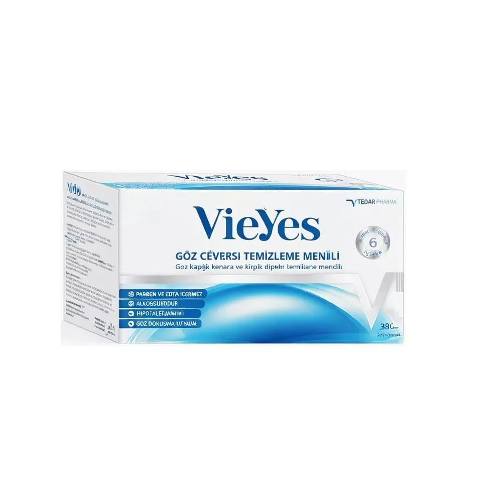 Vieyes Eye Contour Cleansing Wipes for Sensitive Skin 30 Count