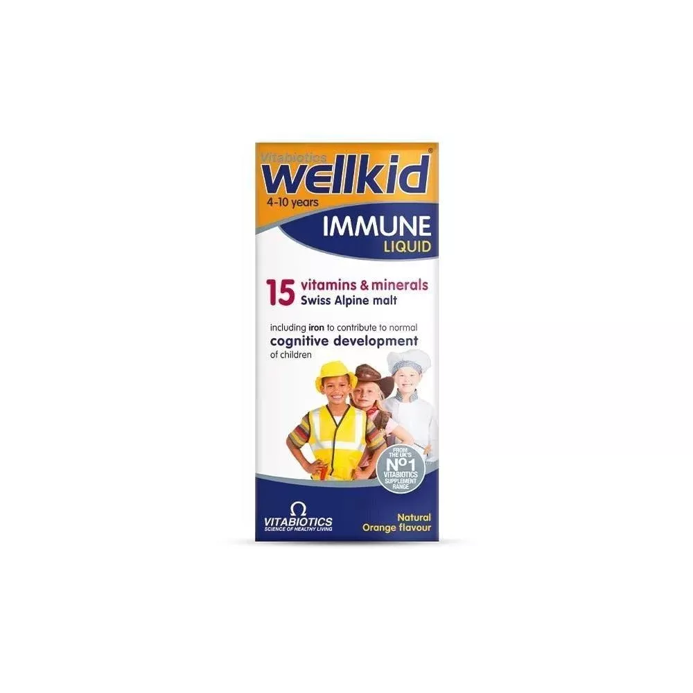 Vitabiotics Wellkid Immune Liquid for Children - Supports Immune System, 5.07 fl oz