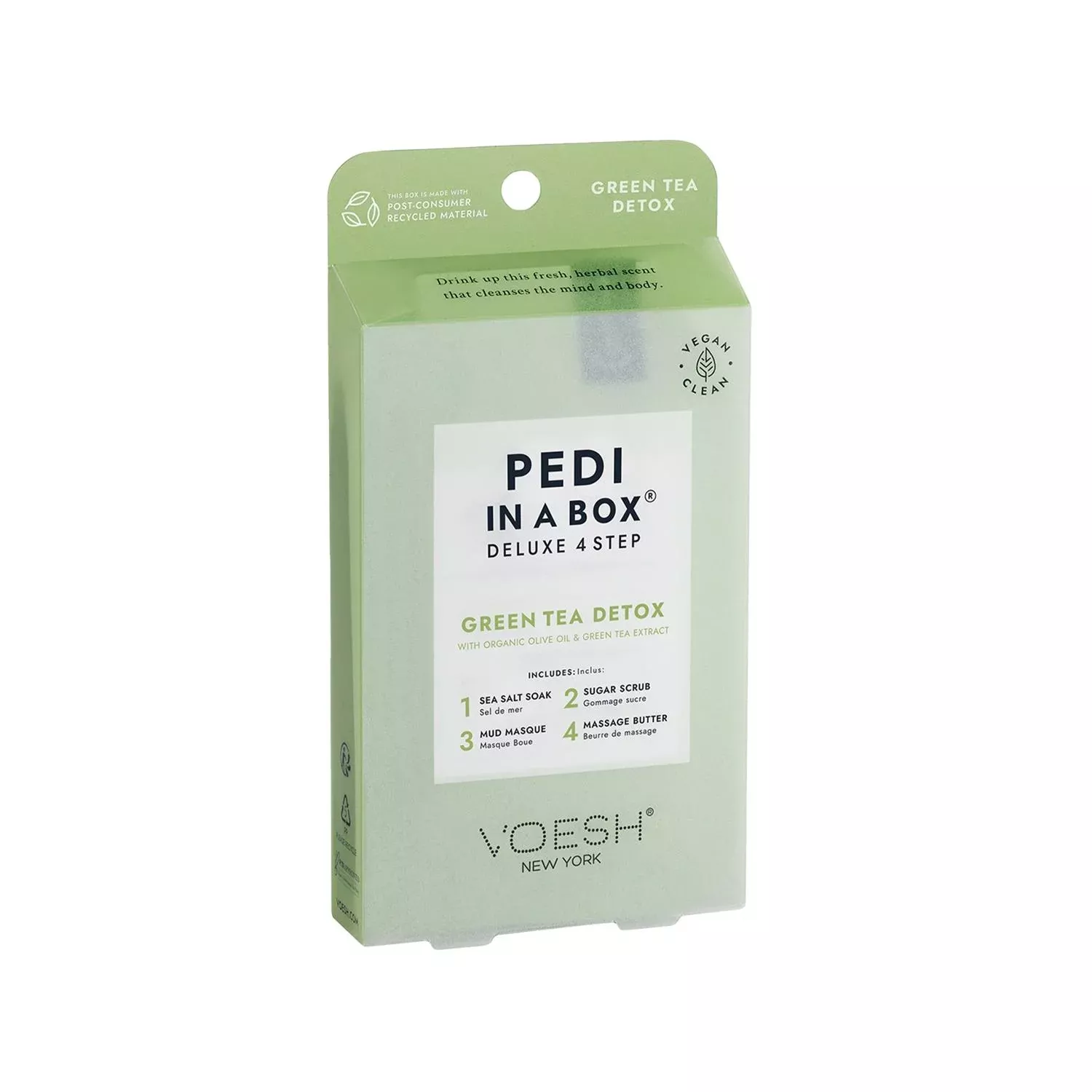 Voesh New York Pedi In A Box Green Tea 4-Step Pedicure Set