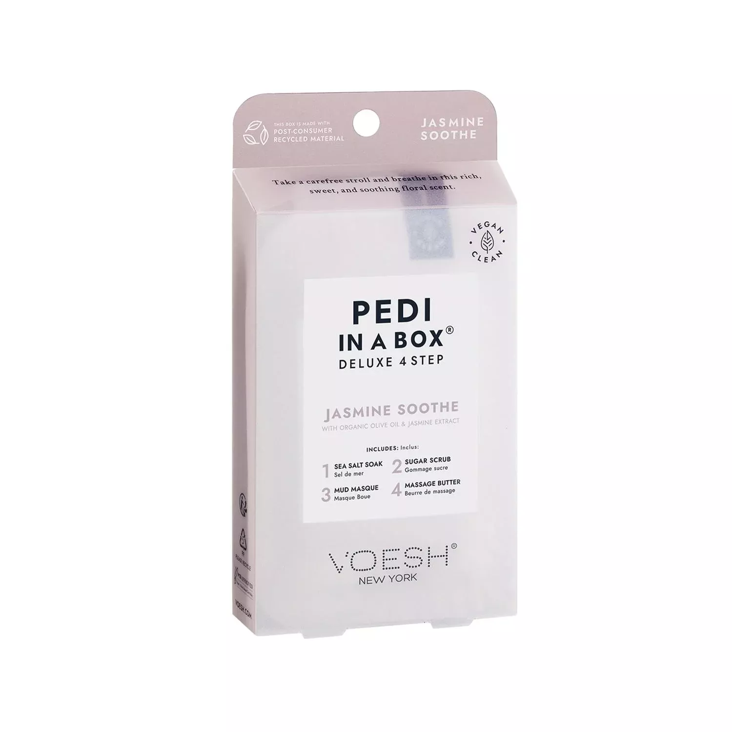 Voesh New York Pedi In A Box Jasmine Pedicure Set 4 Steps