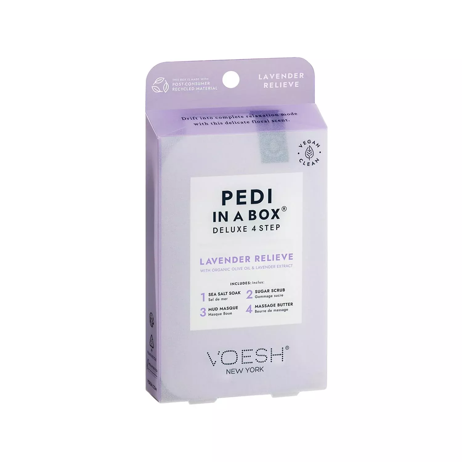 Voesh New York Pedi in a Box Lavender Pedicure Set 4 Steps
