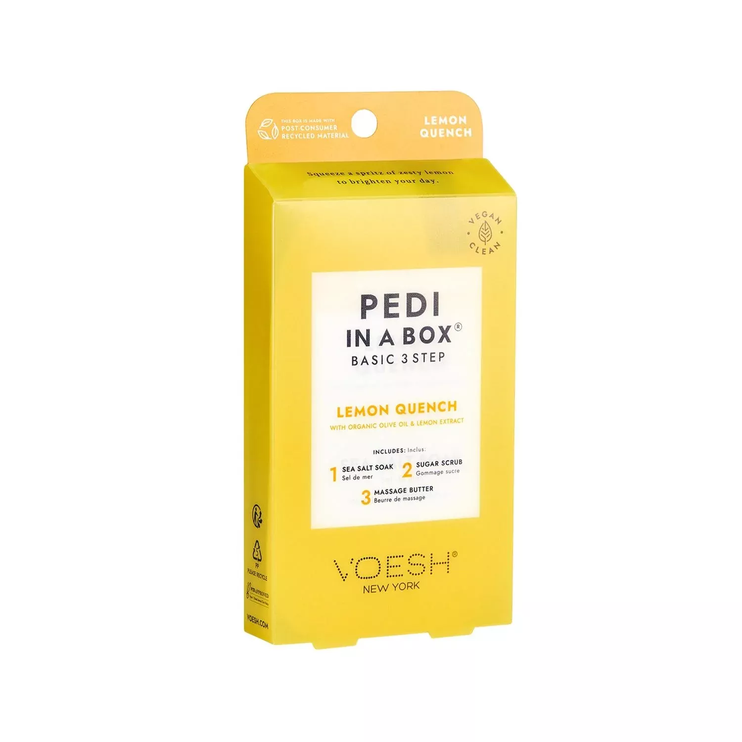 Voesh New York Pedi In A Box Lemon 3-Step Pedicure Set