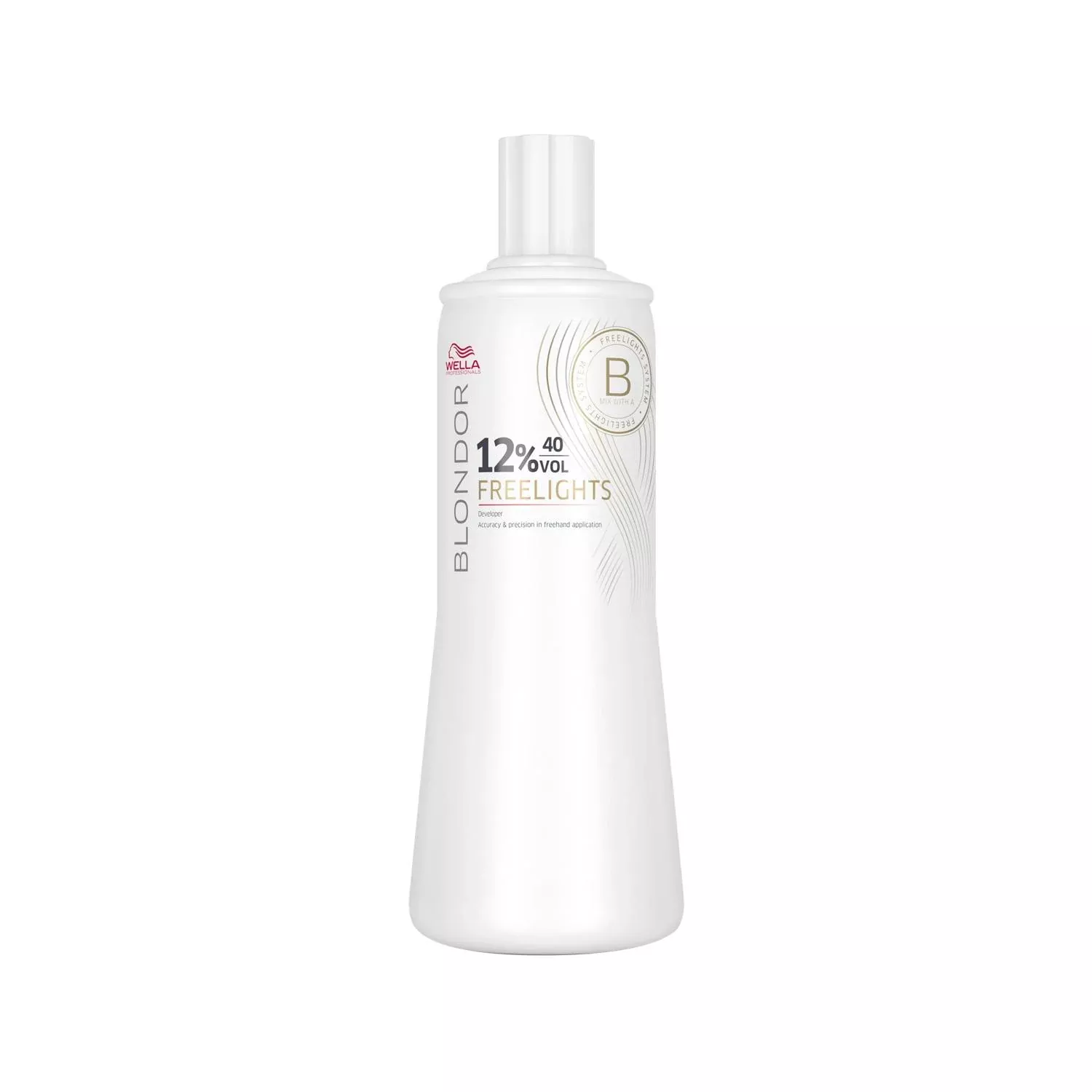 Wella Blondor Freelights 40 Volume Oksidan 1000 ml - Professional Hair Bleaching Developer for Salon-Quality Results