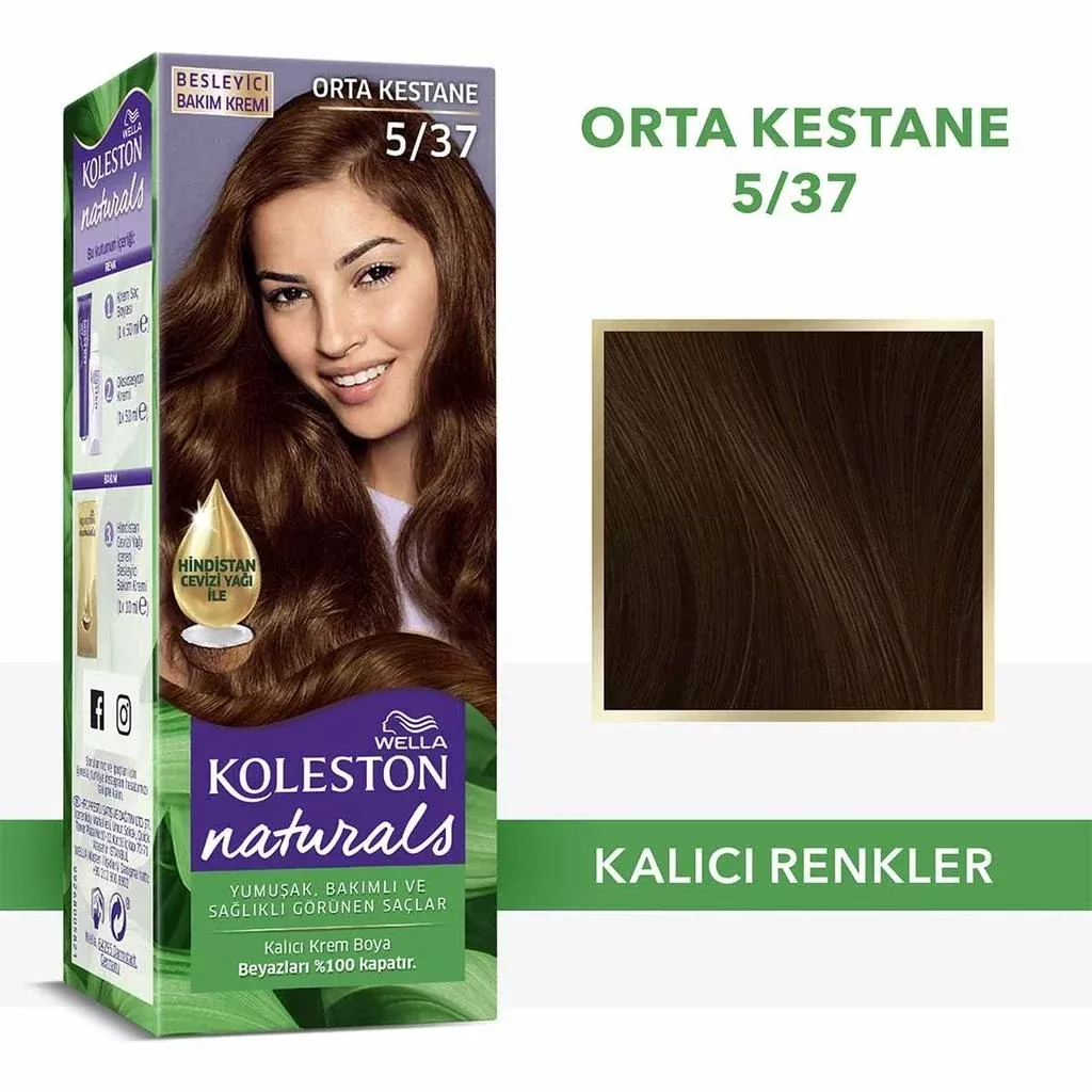 Wella Koleston Naturals Hair Color 5/37 Medium Chestnut