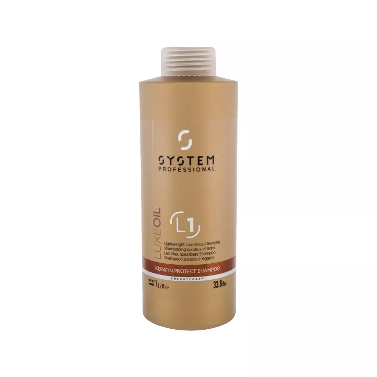 Wella System Professional Luxe Oil Keratin Protective Shampoo 1000ml - Nourishes, Repairs & Strengthens Hair