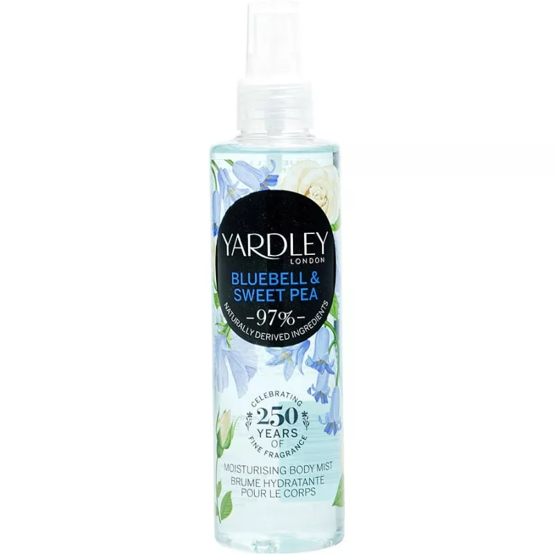 Yardley Bluebell & Sweetpea Fragrance Mist 6.7 Oz