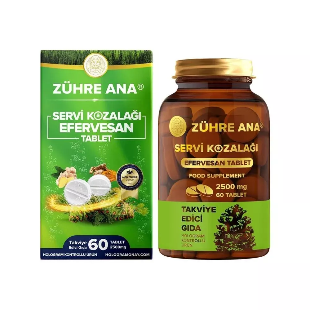 ZŸhre Dietary Supplement Effervescent Tablets with Herbal Extracts and Vitamin C - Natural Immune System Support for Adults