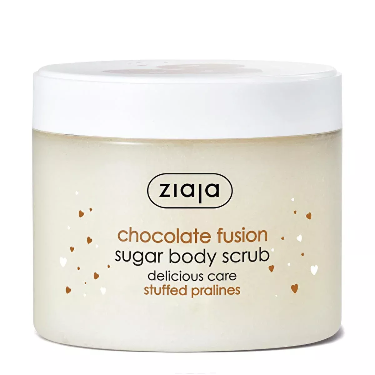 Ziaja Sugar Body Scrub with Shea Butter & Praline Fragrance - Natural Exfoliating Body Care for Smooth Skin